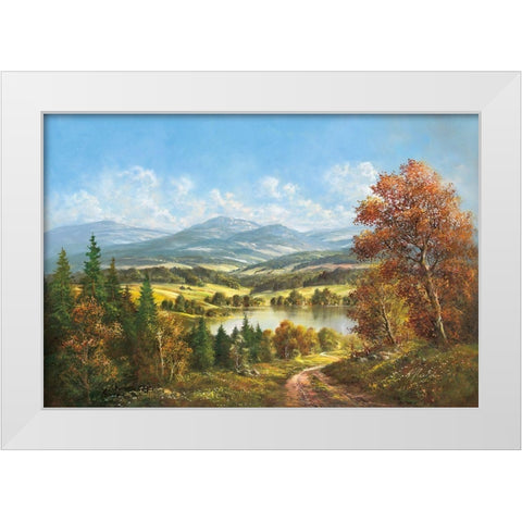 LAKE DISTRICT White Modern Wood Framed Art Print by Glassl, Helmut