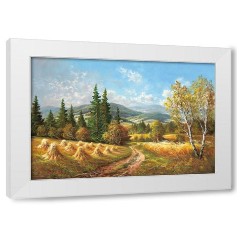 COUNTRY RETREAT White Modern Wood Framed Art Print by Glassl, Helmut
