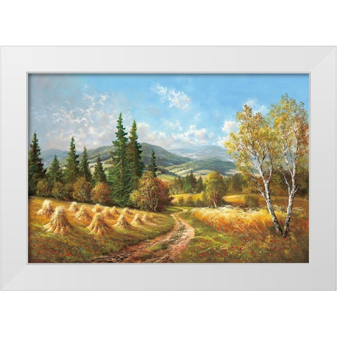 COUNTRY RETREAT White Modern Wood Framed Art Print by Glassl, Helmut