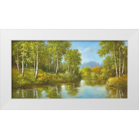 SECLUSION White Modern Wood Framed Art Print by Smith, B.