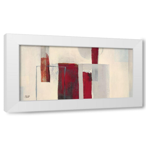 Red I White Modern Wood Framed Art Print by Verbeek-Van Den Broek
