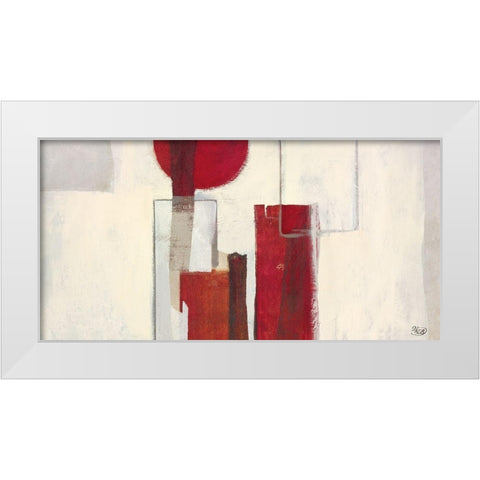 Red II White Modern Wood Framed Art Print by Verbeek-Van Den Broek