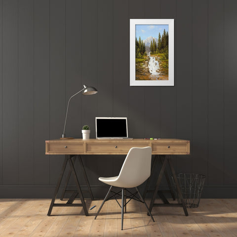 TATRA II White Modern Wood Framed Art Print by Slava