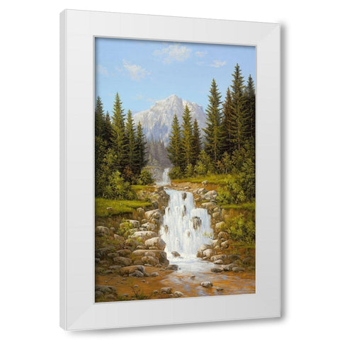 TATRA II White Modern Wood Framed Art Print by Slava