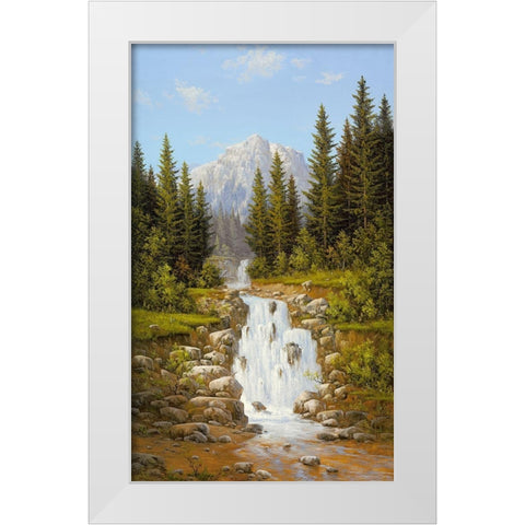 TATRA II White Modern Wood Framed Art Print by Slava