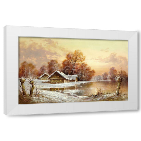 WINTER IN BELARUS II White Modern Wood Framed Art Print by Glassl, Helmut