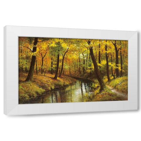 REFLECTIONS OF SUMMER White Modern Wood Framed Art Print by Weber, Max