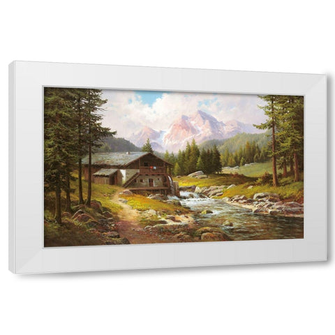 ABANDONED MILL White Modern Wood Framed Art Print by Weber, Max