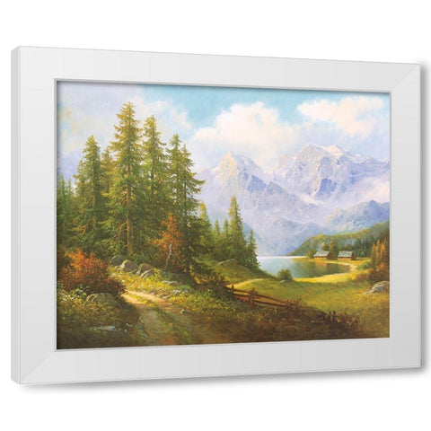 VALLEY SALZKAMMERGUT White Modern Wood Framed Art Print by Weber, Max
