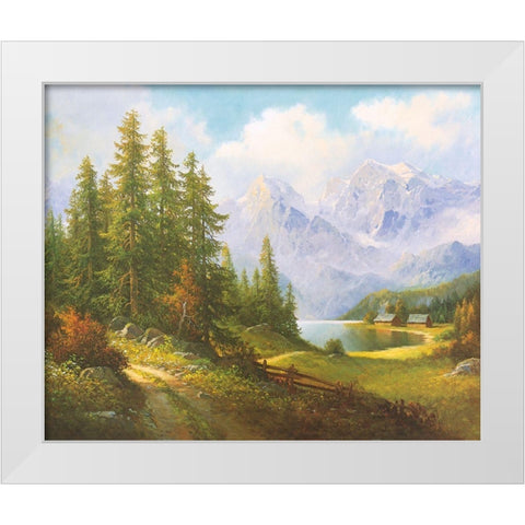 VALLEY SALZKAMMERGUT White Modern Wood Framed Art Print by Weber, Max