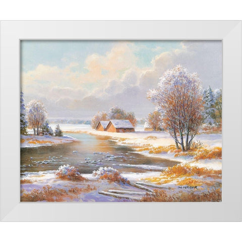 SEASONS White Modern Wood Framed Art Print by Weber, Max