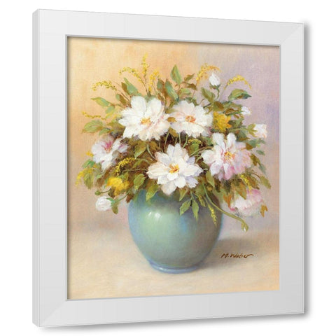 WHITE BOUQUET White Modern Wood Framed Art Print by Weber, Max