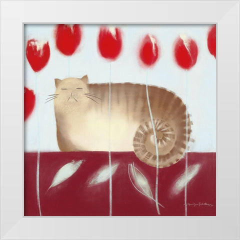 OSCAR White Modern Wood Framed Art Print by Robertson, Marilyn