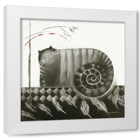 EVERTON White Modern Wood Framed Art Print by Robertson, Marilyn