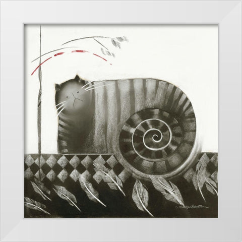 EVERTON White Modern Wood Framed Art Print by Robertson, Marilyn