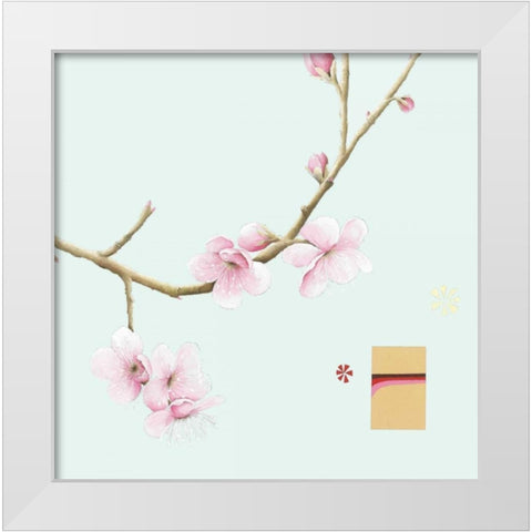 Pink Cherry I White Modern Wood Framed Art Print by Gore, Ally-Reader, Robert