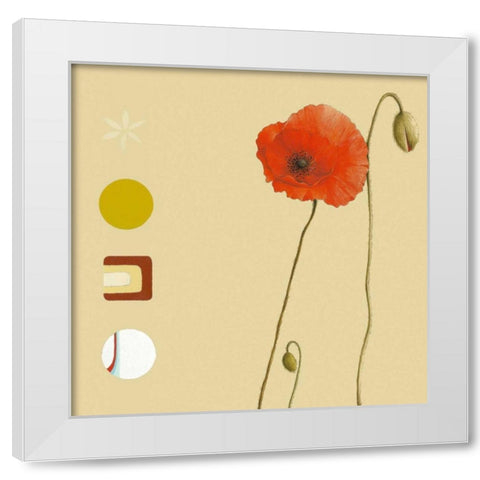 Poppy White Modern Wood Framed Art Print by Gore, Ally-Reader, Robert