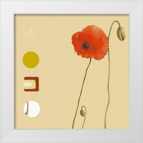 Poppy White Modern Wood Framed Art Print by Gore, Ally-Reader, Robert