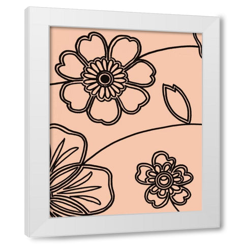 Accord III White Modern Wood Framed Art Print by Design Show