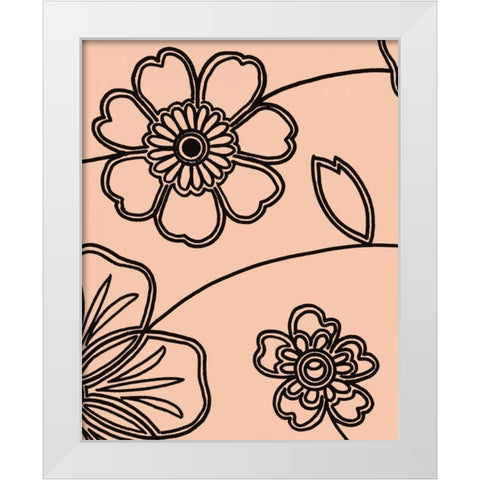 Accord III White Modern Wood Framed Art Print by Design Show