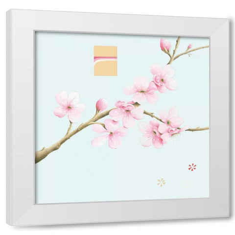 Pink Cherry II White Modern Wood Framed Art Print by Gore, Ally-Reader, Robert