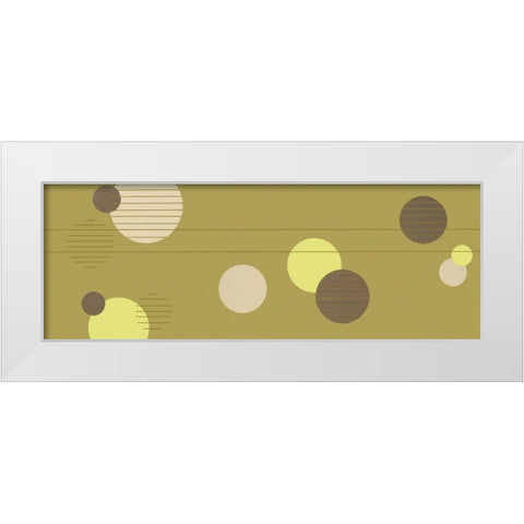 Cosmic Orbs I White Modern Wood Framed Art Print by Design Show