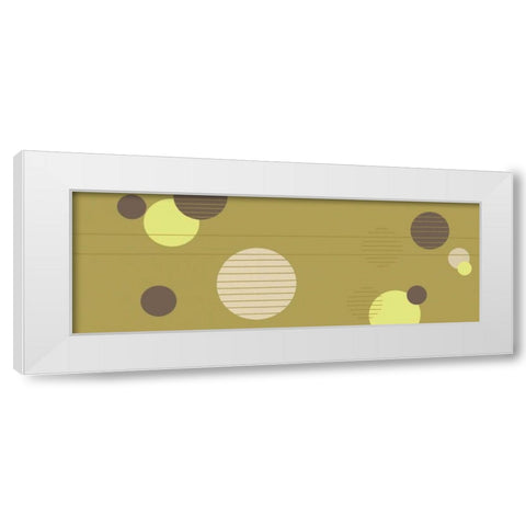 Cosmic Orbs II White Modern Wood Framed Art Print by Design Show