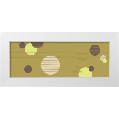 Cosmic Orbs II White Modern Wood Framed Art Print by Design Show