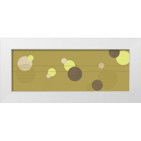 Cosmic Orbs III White Modern Wood Framed Art Print by Design Show