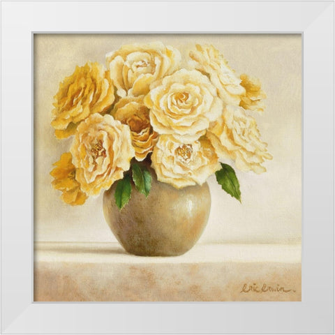 Dash Of Yellow I White Modern Wood Framed Art Print by Erwin, Eric