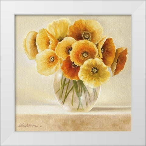 Dash Of Yellow II White Modern Wood Framed Art Print by Erwin, Eric
