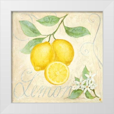 Lemon White Modern Wood Framed Art Print by Moore, Linda