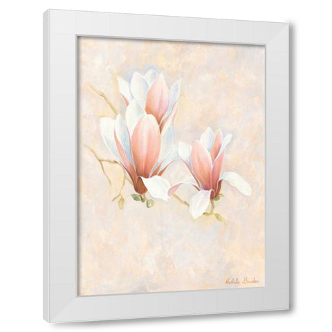 Magnolia 2-3 White Modern Wood Framed Art Print by Boucher, Nathalie