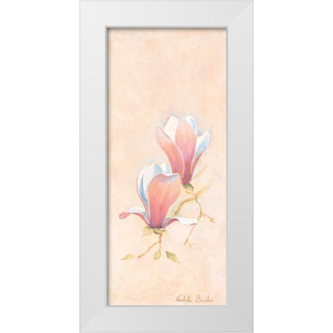 Magnolia 3-3 White Modern Wood Framed Art Print by Boucher, Nathalie