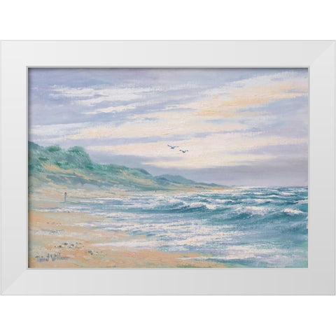 At the sea I White Modern Wood Framed Art Print by Withaar, Reint