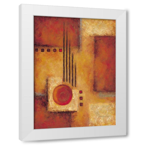 Orange I White Modern Wood Framed Art Print by Kaufman, Judy