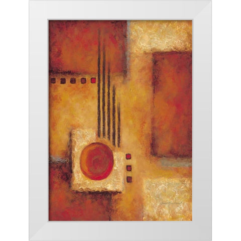 Orange I White Modern Wood Framed Art Print by Kaufman, Judy