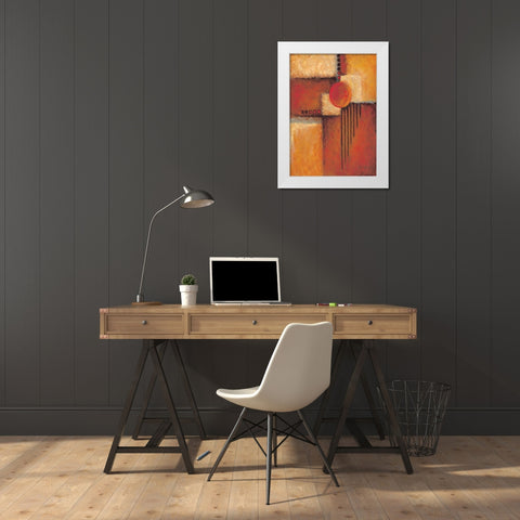 Orange II White Modern Wood Framed Art Print by Kaufman, Judy
