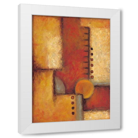 Orange III White Modern Wood Framed Art Print by Kaufman, Judy