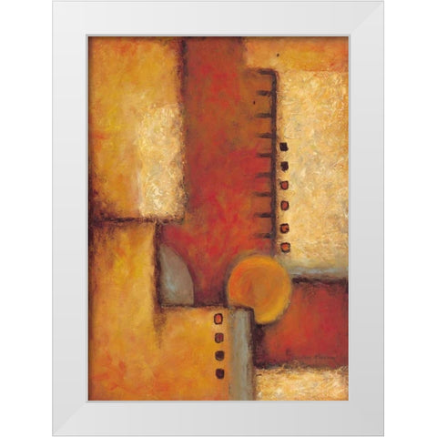 Orange III White Modern Wood Framed Art Print by Kaufman, Judy