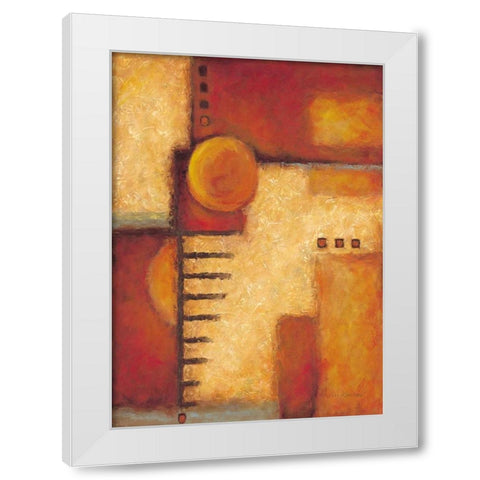 Orange IV White Modern Wood Framed Art Print by Kaufman, Judy