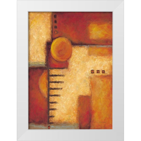 Orange IV White Modern Wood Framed Art Print by Kaufman, Judy