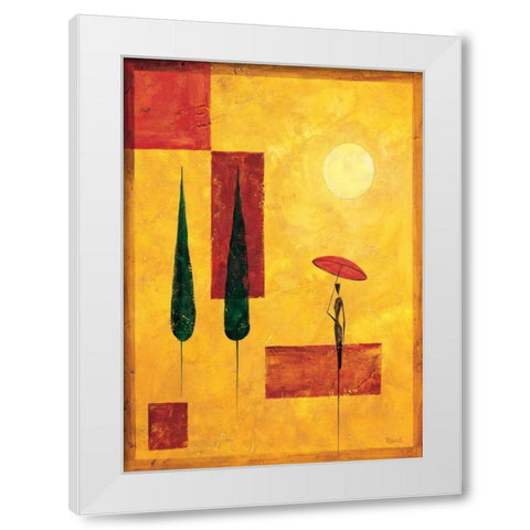 Umbrella II White Modern Wood Framed Art Print by Renee