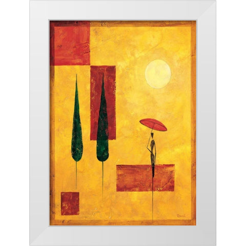 Umbrella II White Modern Wood Framed Art Print by Renee