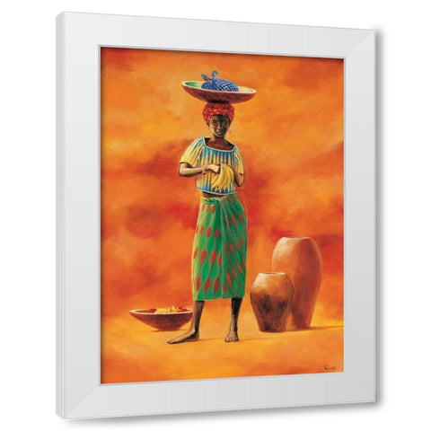 African beauty 2-3 White Modern Wood Framed Art Print by Renee