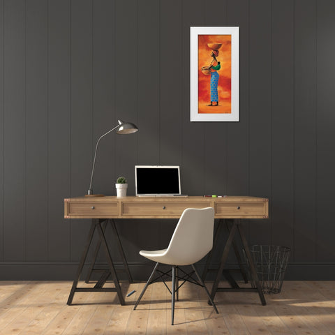 African beauty 3-3 White Modern Wood Framed Art Print by Renee