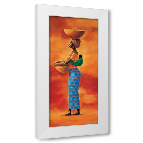 African beauty 3-3 White Modern Wood Framed Art Print by Renee