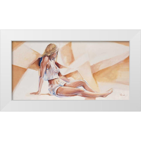 Melanie White Modern Wood Framed Art Print by Renee
