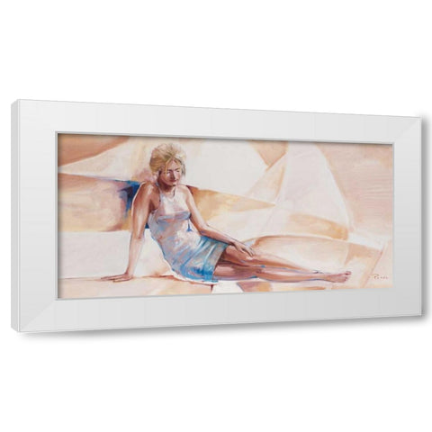 Diana White Modern Wood Framed Art Print by Renee
