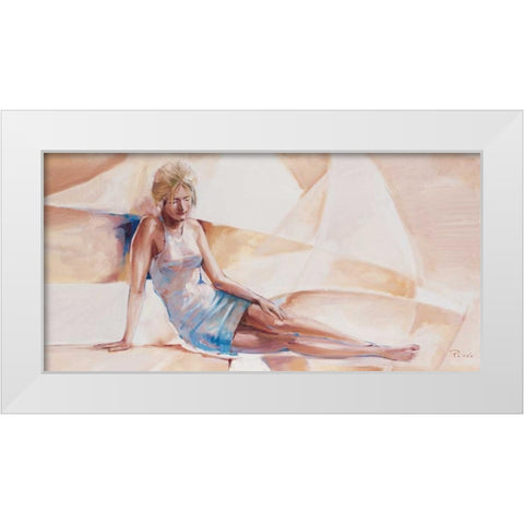 Diana White Modern Wood Framed Art Print by Renee